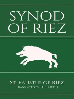 cover image of Synod of Riez